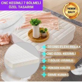 IKEA Uyumlu Katlanır Yaysız Sünger Yatak | 7 Bölgeli 30 DNS Ortopedik Daybed/Divan Yatağı 80x200 / 160x200
