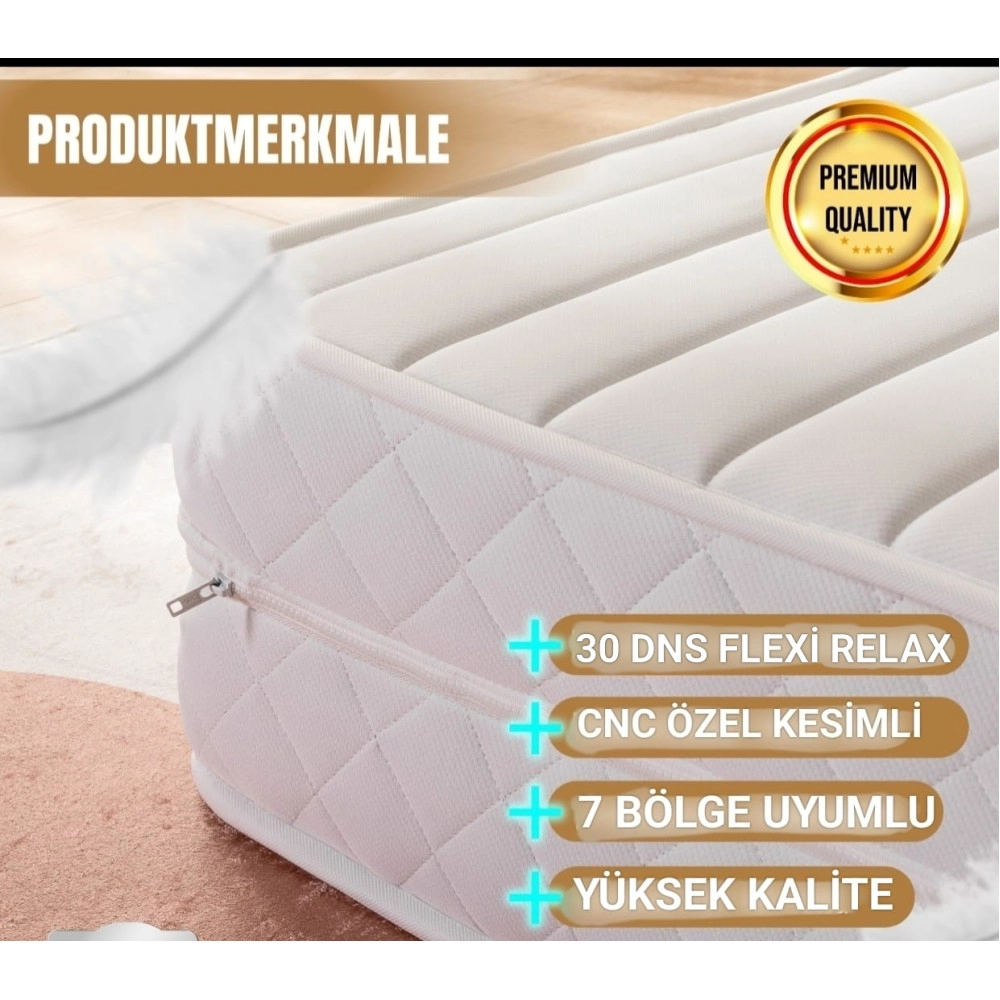 HÜZZAM 80x200 cm 160x200X12 Ikea FLEKKE , HEMNES , BRIMNES , UTÅKER , GLAMBERGET Divan  Uyumlu FERMUARLI Full Ortopedik Katlanır Yatak